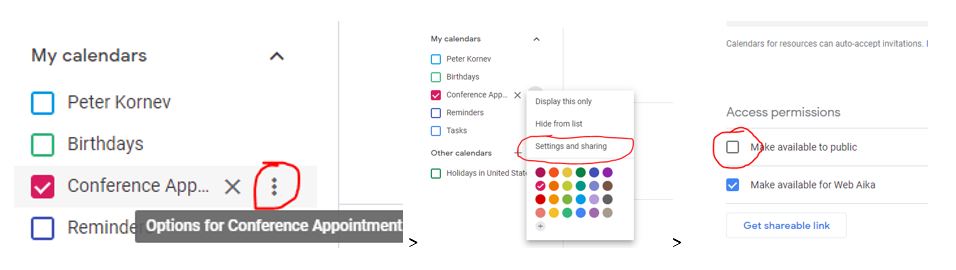 using appointment slots in google calendar